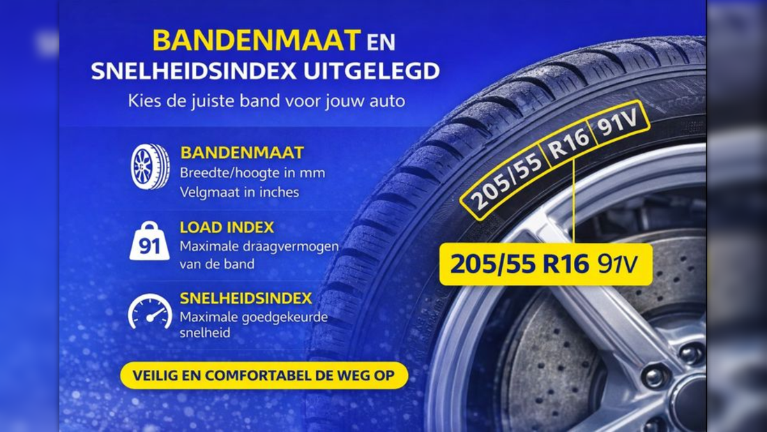 Bandenmaat en snelheidsindex uitgelegd: kies de juiste band voor jouw auto